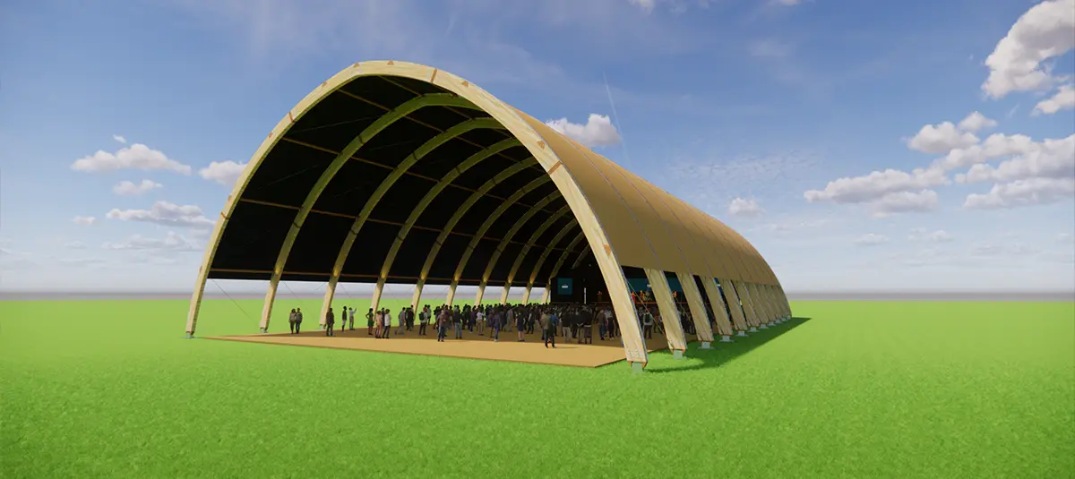 Inovatieve boogtent bij GBS Tenten